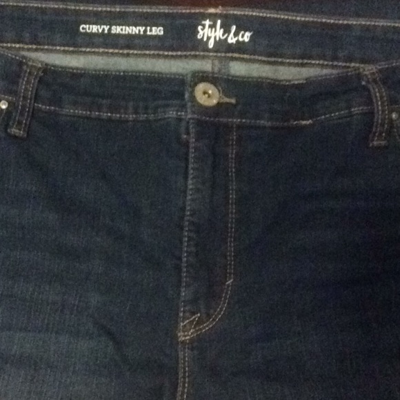 Style & Company Blue Jeans Curvy Skinny Leg - Picture 1 of 2
